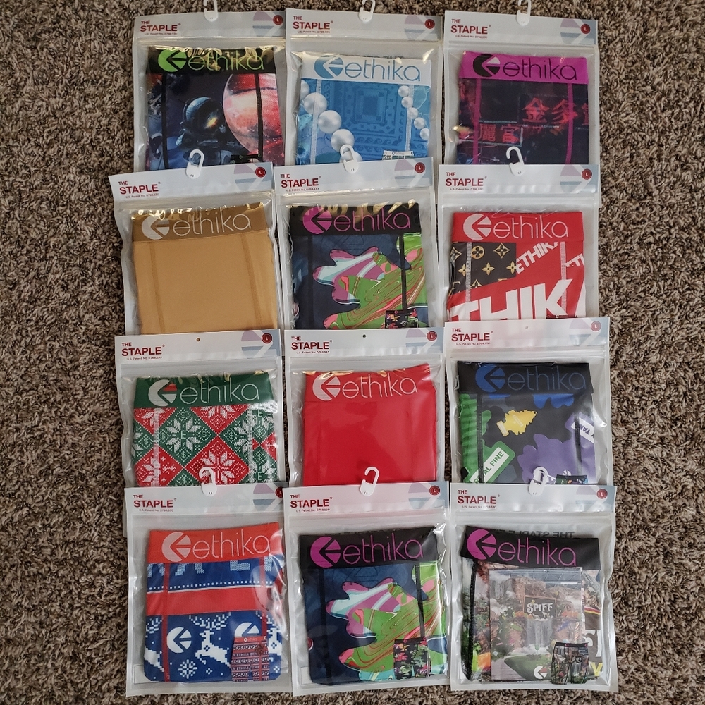 Ethika Brand Men's Staples 12 Pairs - Size: Large